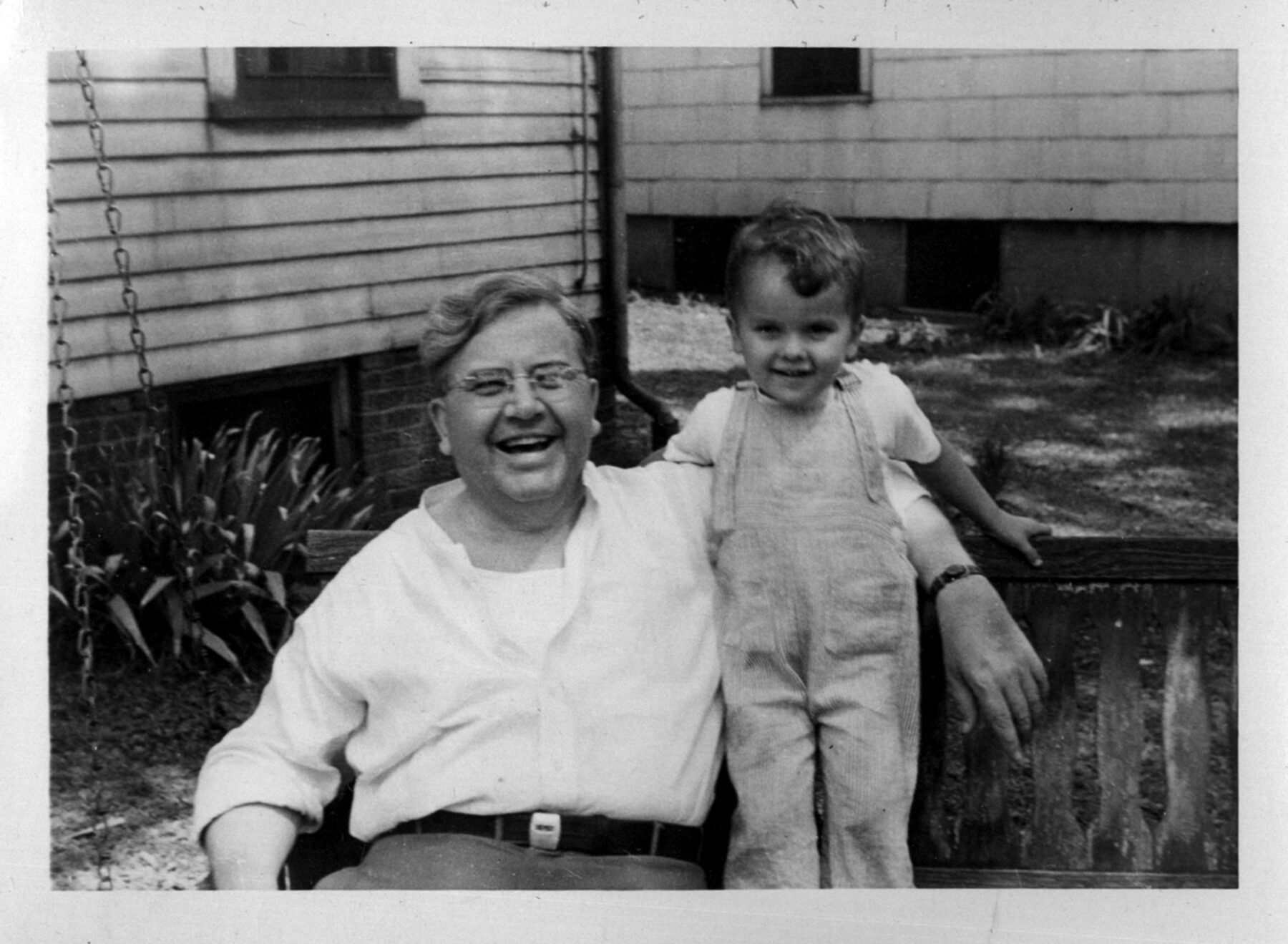 Reuben Soderstrom with his grandson, Carl Soderstrom, Jr.