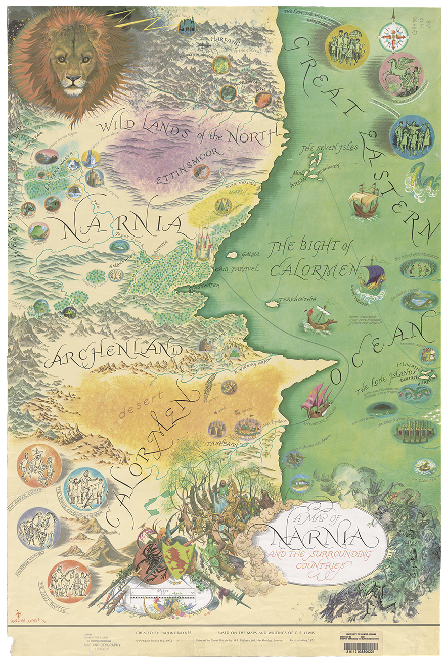 Illustrated Narnia map